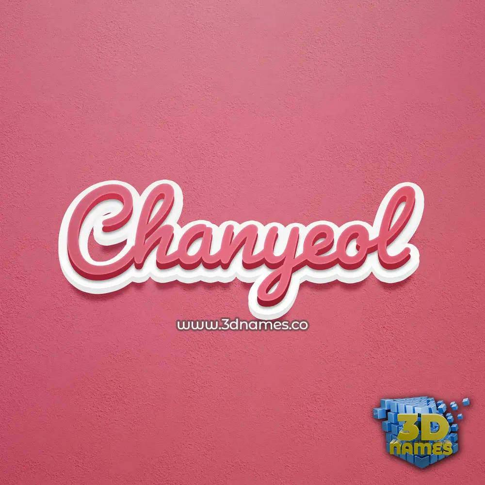chanyeol in Red Scribble style - 3D name wallpaper