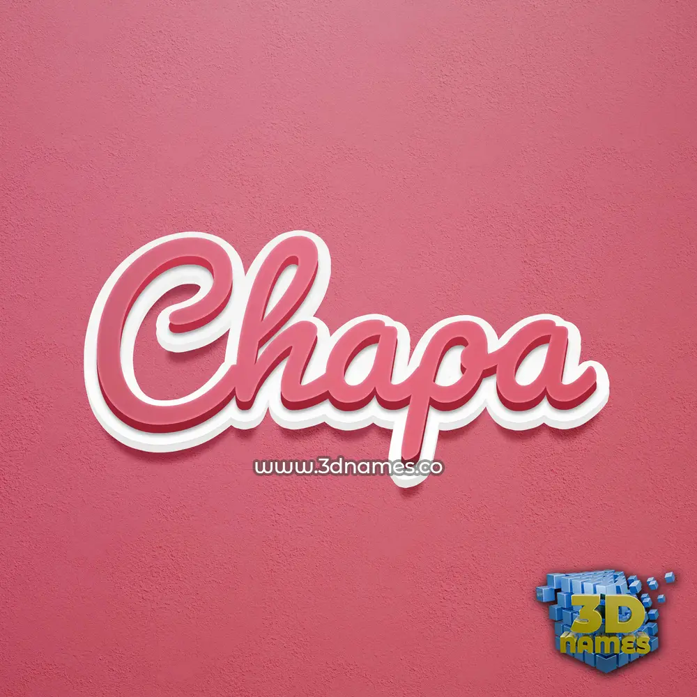 chapa in Red Scribble style - 3D name wallpaper