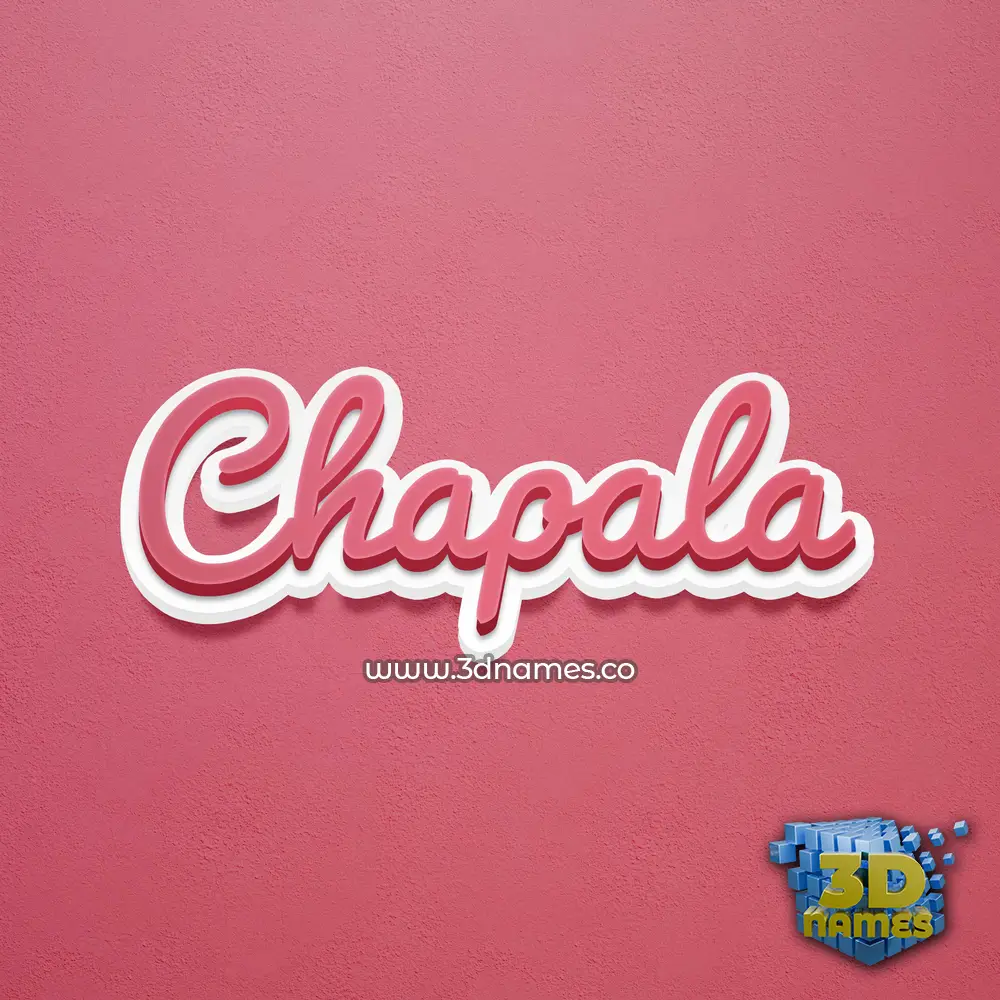 chapala in Red Scribble style - 3D name wallpaper