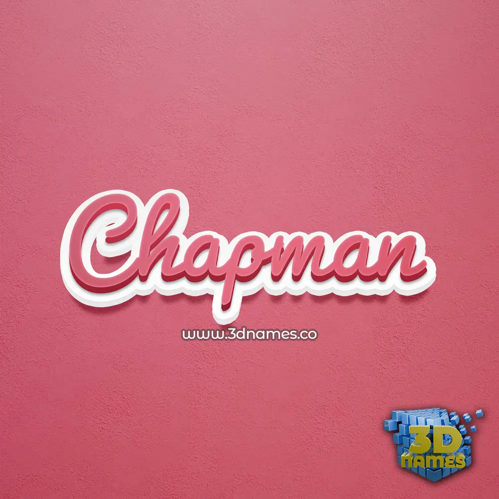 chapman in Red Scribble style - 3D name wallpaper