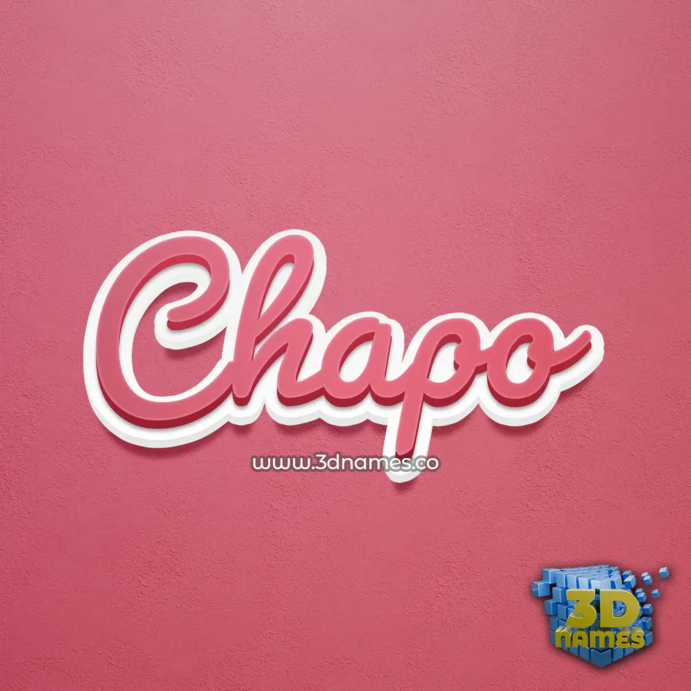 chapo in Red Scribble style - 3D name wallpaper