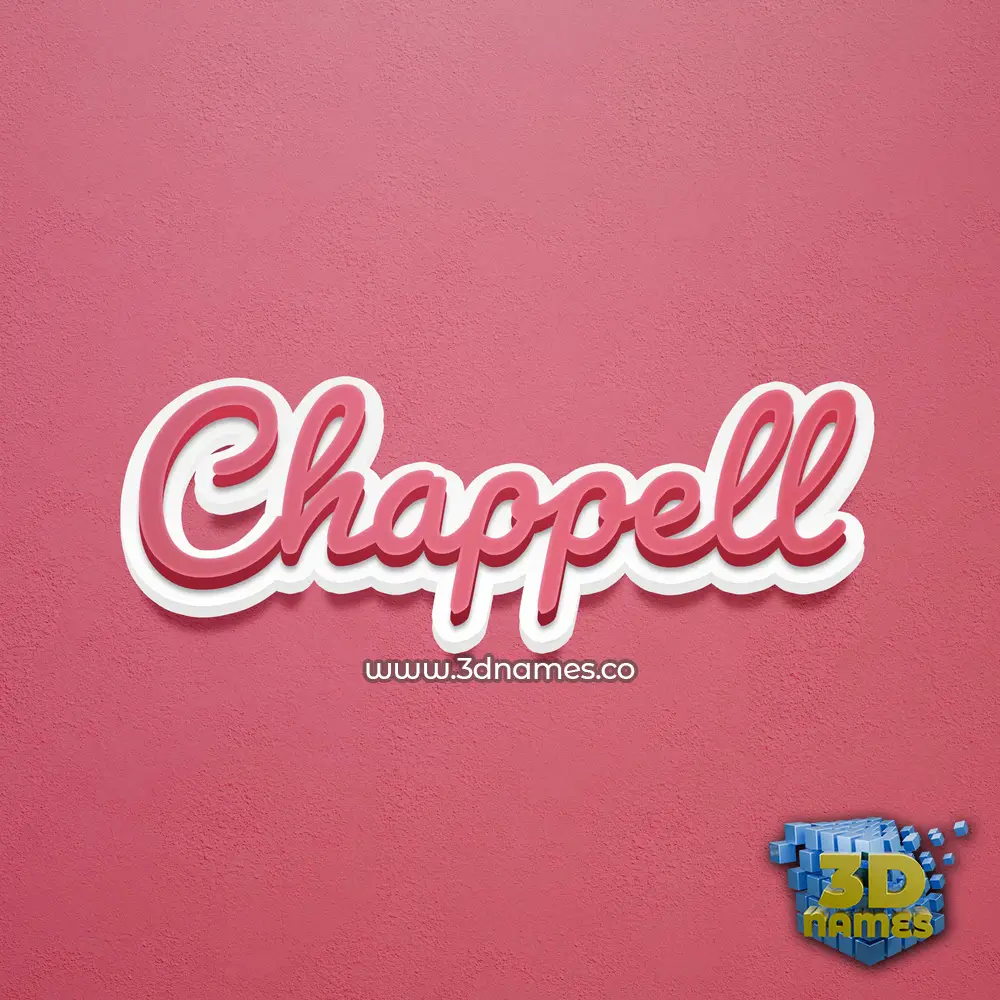 chappell in Red Scribble style - 3D name wallpaper