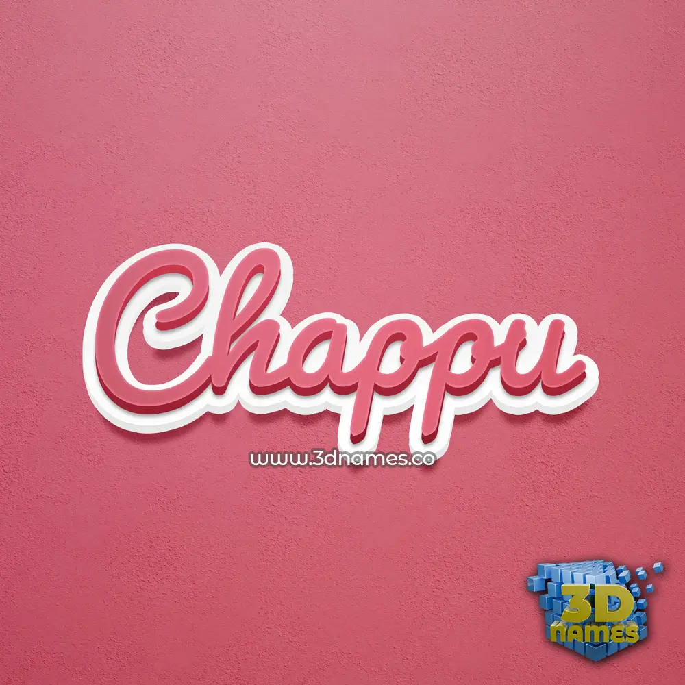 chappu in Red Scribble style - 3D name wallpaper