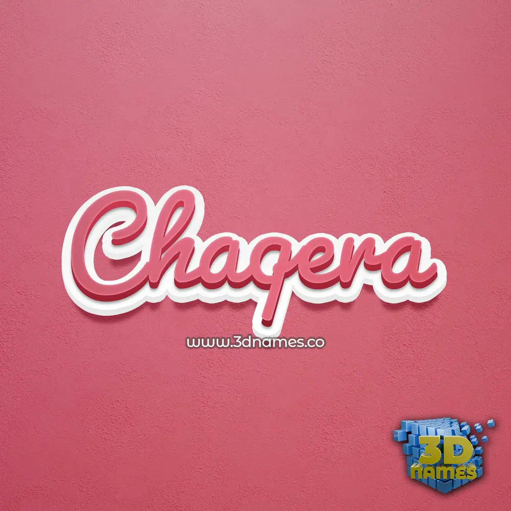 chaqera in Red Scribble style - 3D name wallpaper