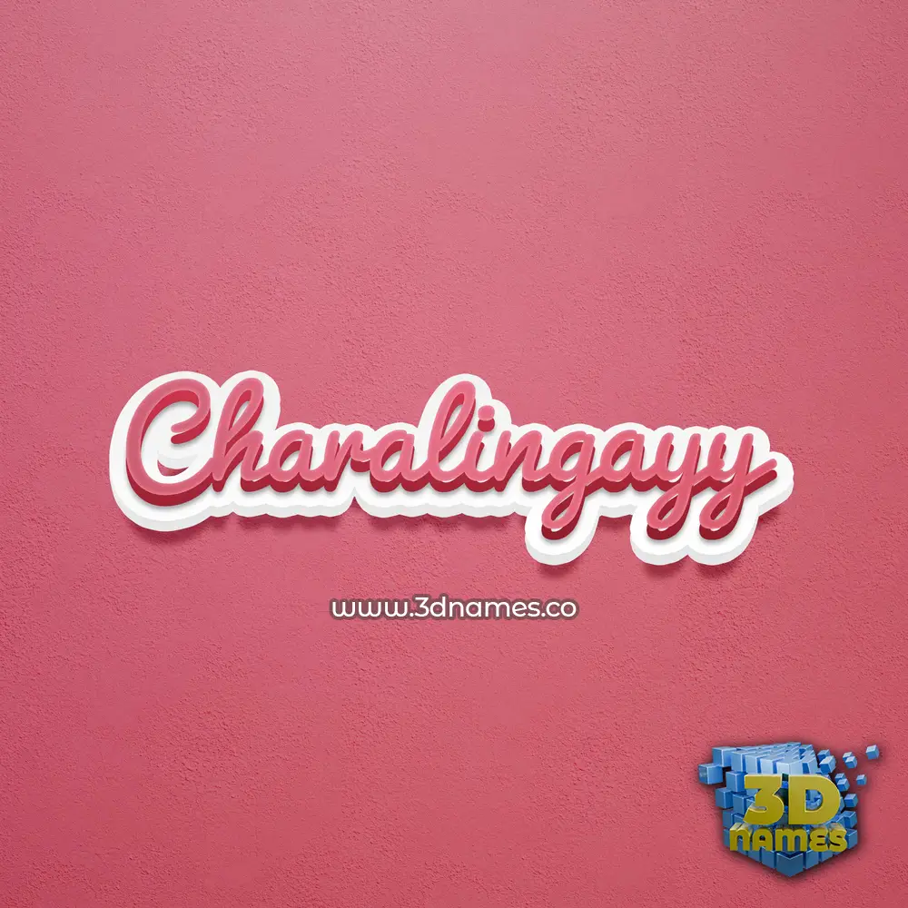 charalingayy in Red Scribble style - 3D name wallpaper