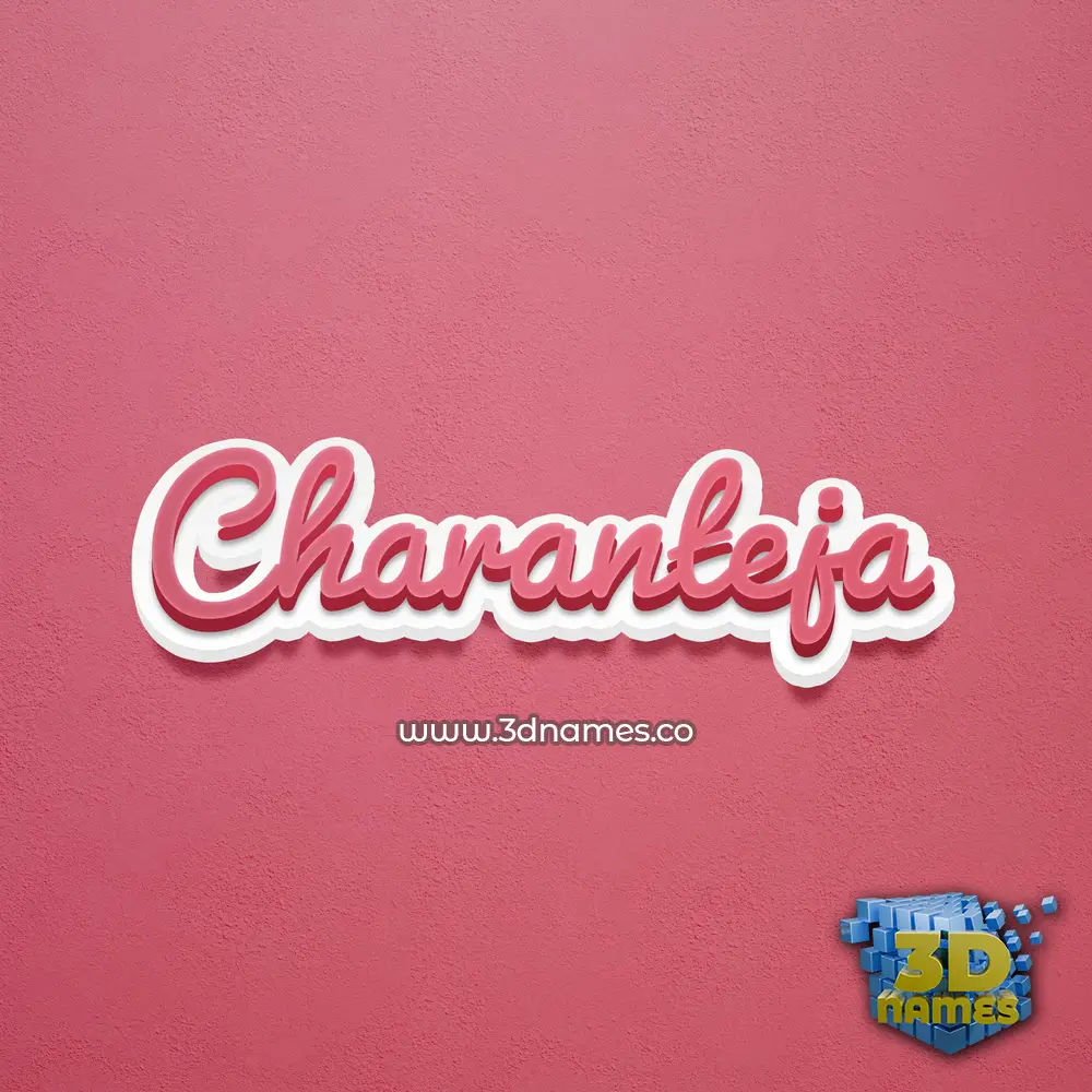 charanteja in Red Scribble style - 3D name wallpaper