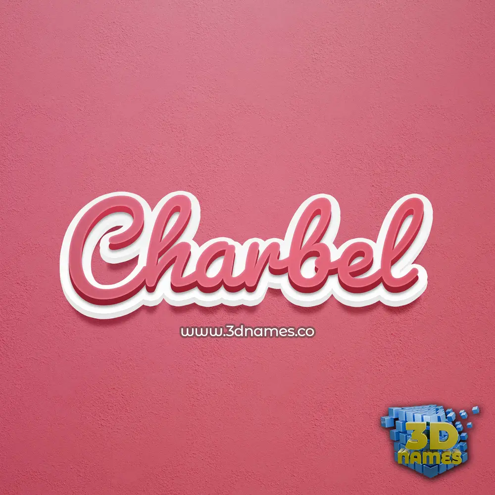 charbel in Red Scribble style - 3D name wallpaper