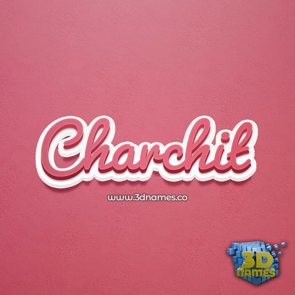 charchit in Red Scribble style - 3D name wallpaper