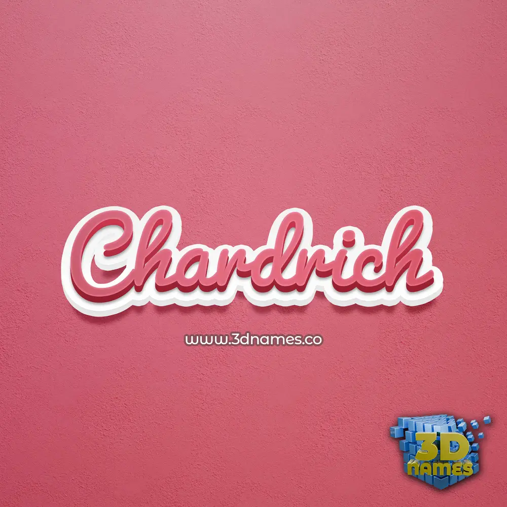 chardrich in Red Scribble style - 3D name wallpaper