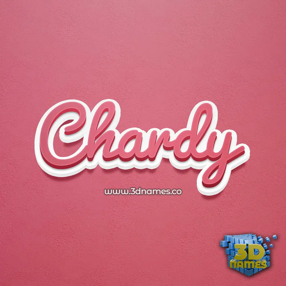 chardy in Red Scribble style - 3D name wallpaper