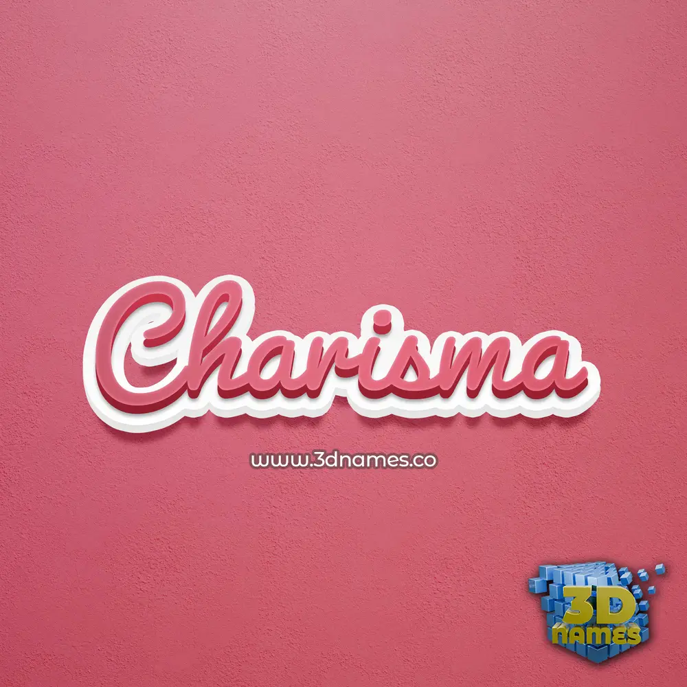charisma in Red Scribble style - 3D name wallpaper