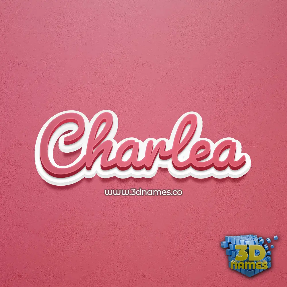 charlea in Red Scribble style - 3D name wallpaper
