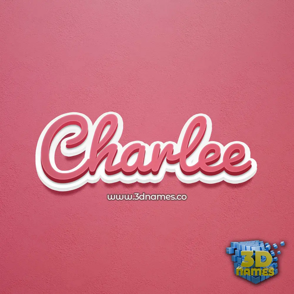 charlee in Red Scribble style - 3D name wallpaper