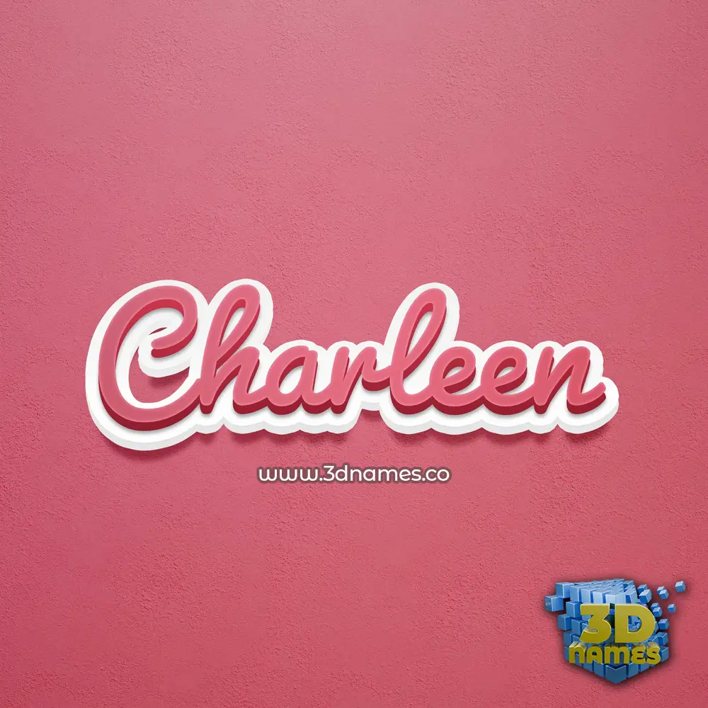charleen in Red Scribble style - 3D name wallpaper