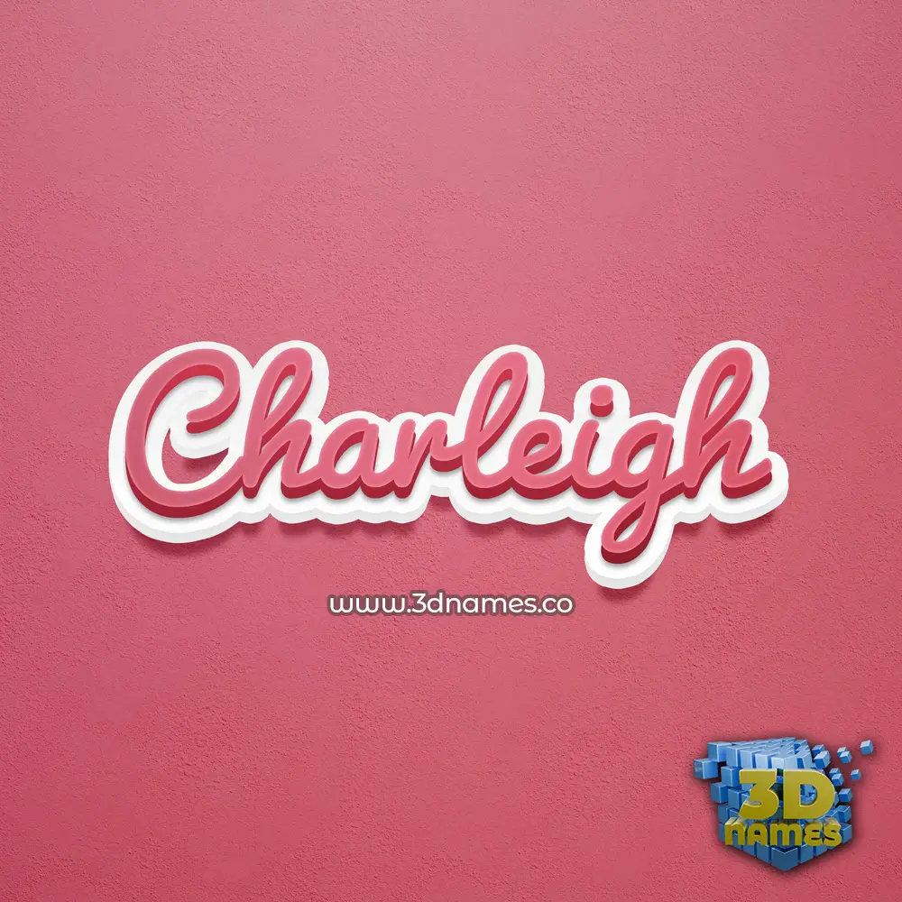 charleigh in Red Scribble style - 3D name wallpaper