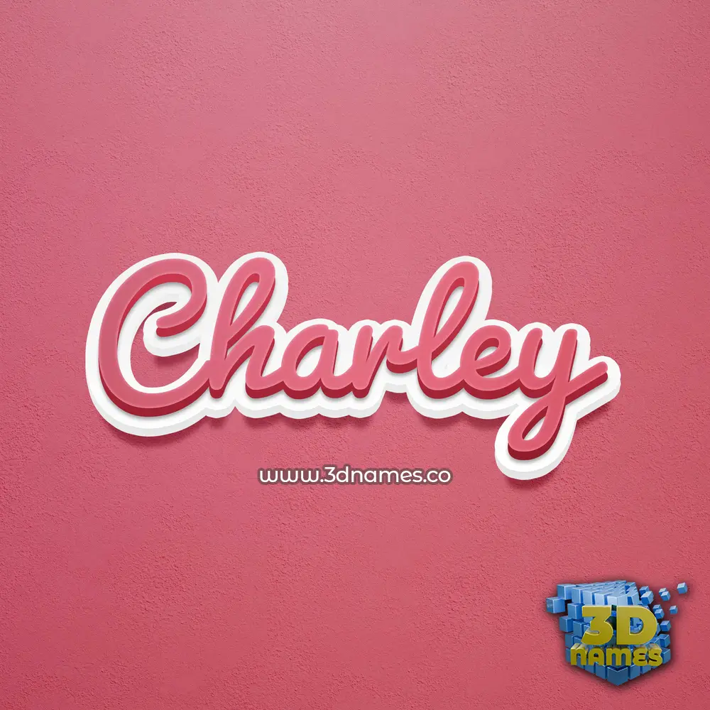 charley in Red Scribble style - 3D name wallpaper
