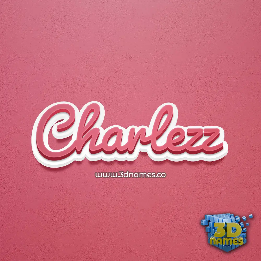 charlezz in Red Scribble style - 3D name wallpaper