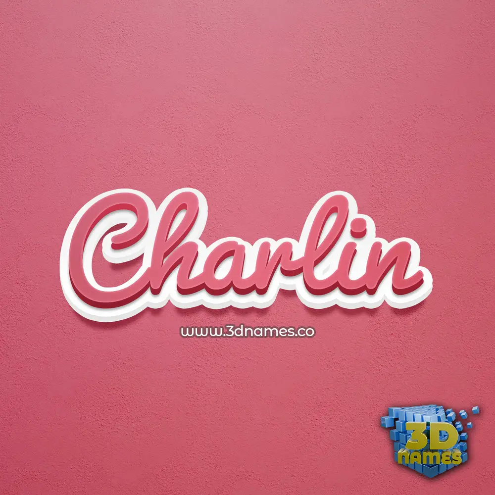 charlin in Red Scribble style - 3D name wallpaper