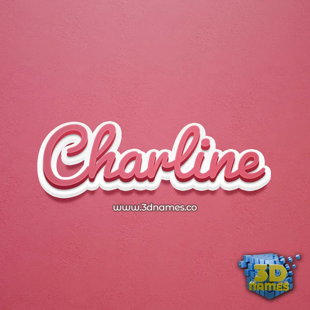 charline in Red Scribble style - 3D name wallpaper