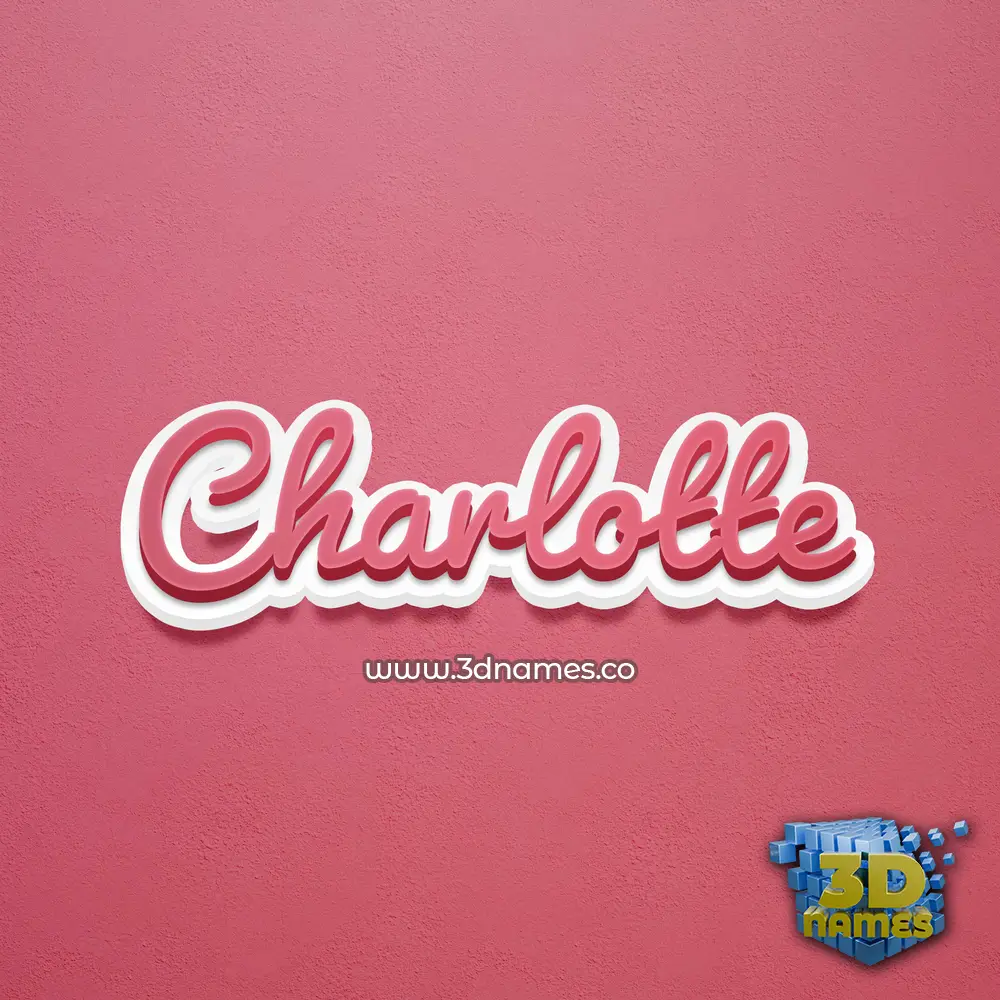 charlotte in Red Scribble style - 3D name wallpaper