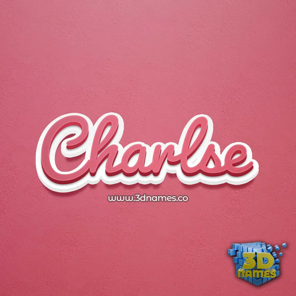 charlse in Red Scribble style - 3D name wallpaper