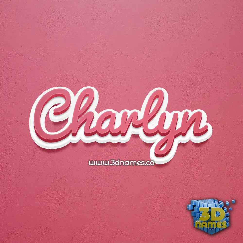 charlyn in Red Scribble style - 3D name wallpaper