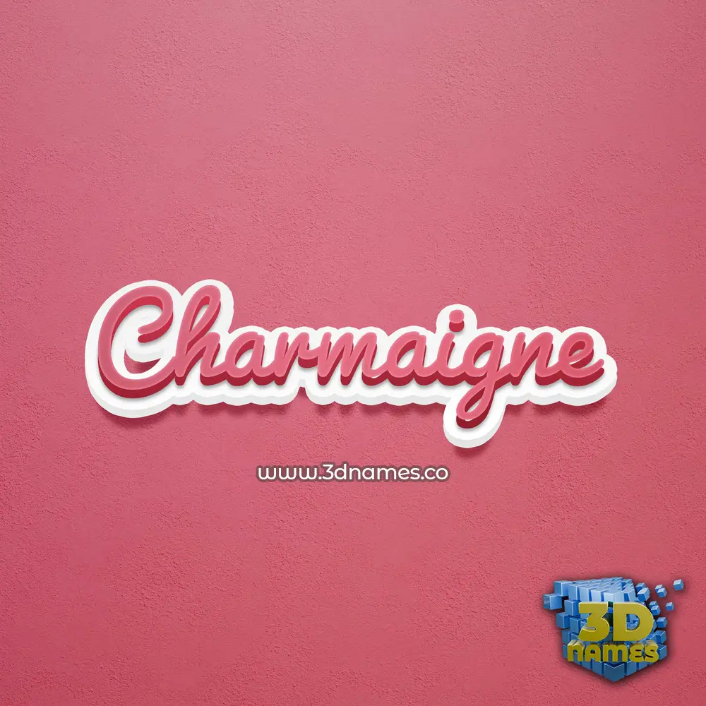 charmaigne in Red Scribble style - 3D name wallpaper