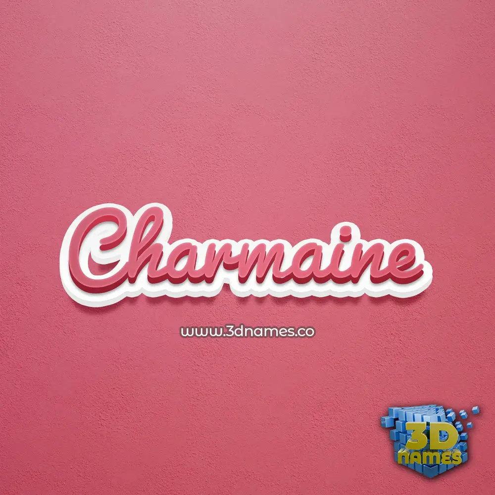 charmaine in Red Scribble style - 3D name wallpaper