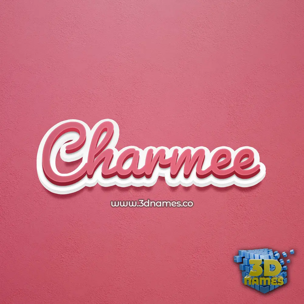 charmee in Red Scribble style - 3D name wallpaper
