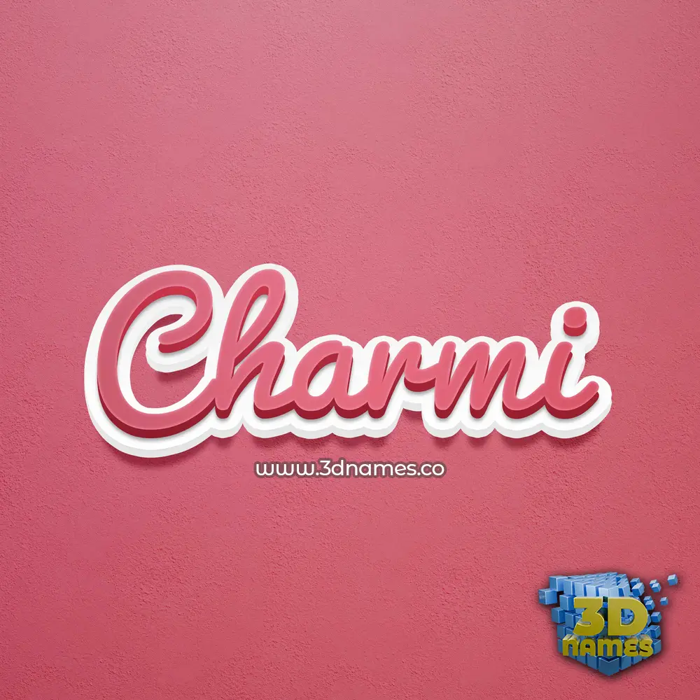 charmi in Red Scribble style - 3D name wallpaper