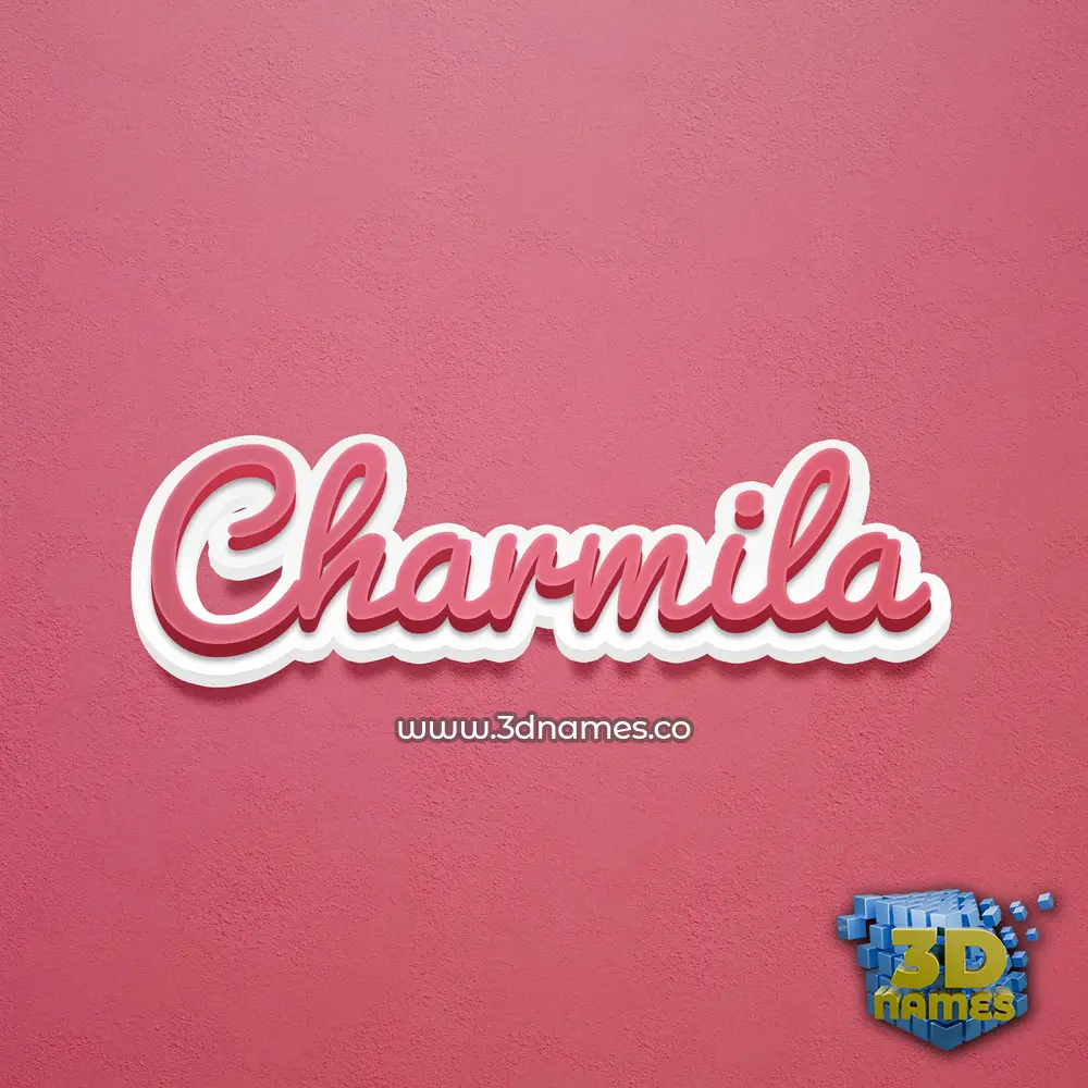 charmila in Red Scribble style - 3D name wallpaper