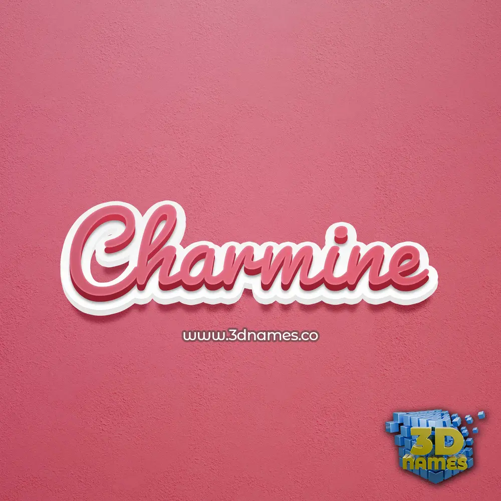 charmine in Red Scribble style - 3D name wallpaper