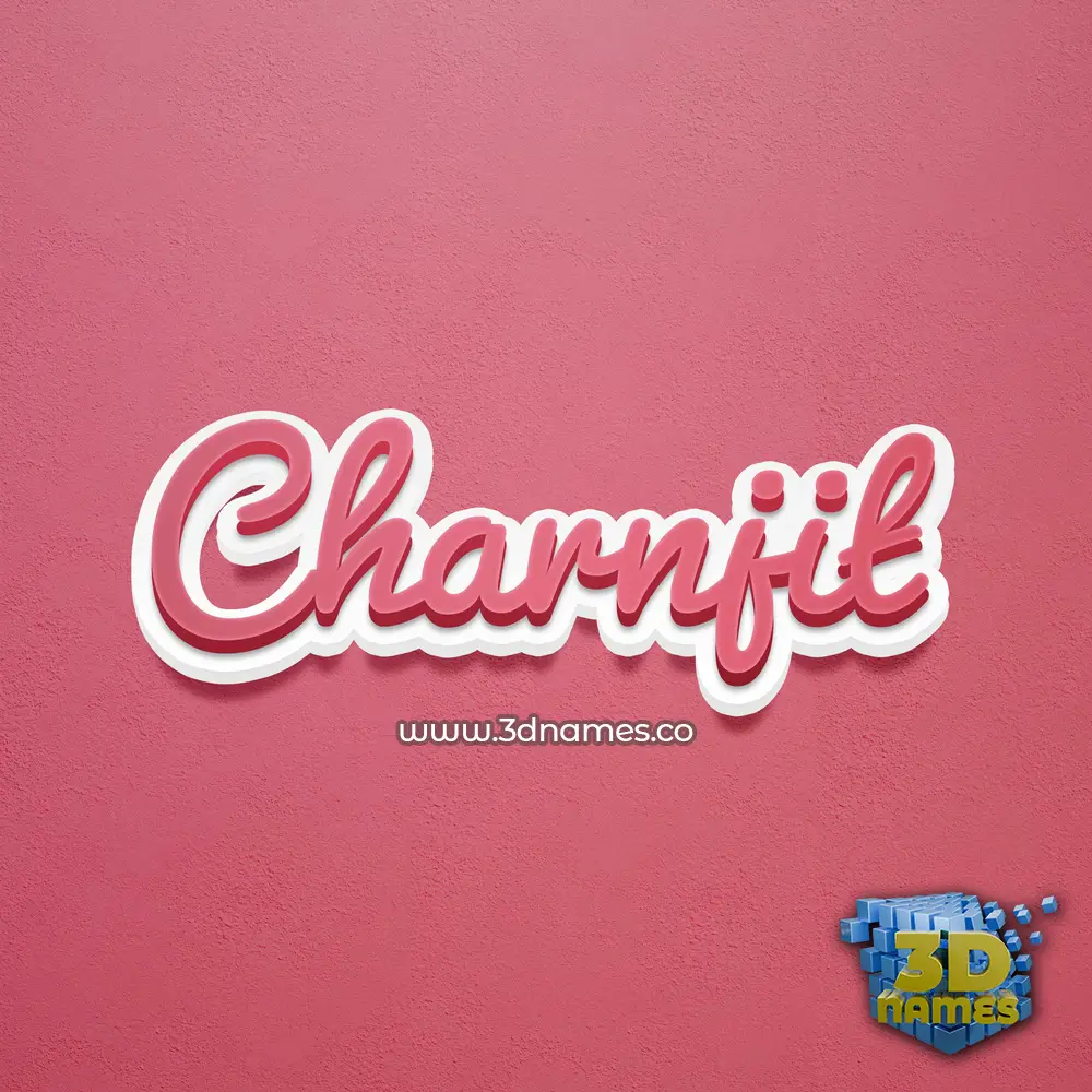 charnjit in Red Scribble style - 3D name wallpaper