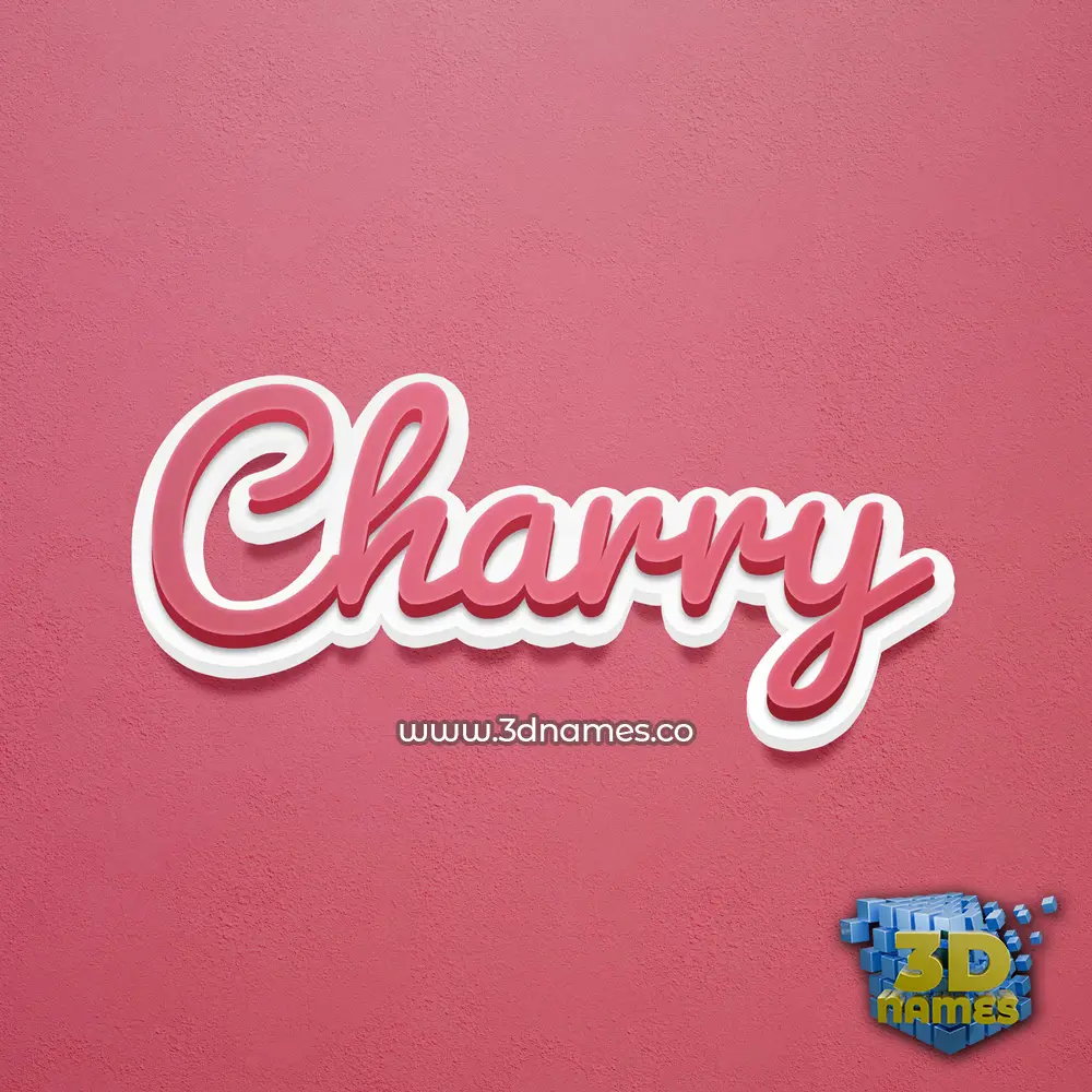 charry in Red Scribble style - 3D name wallpaper