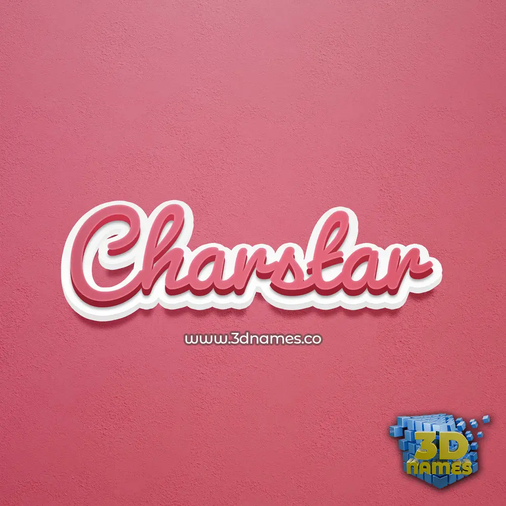 charstar in Red Scribble style - 3D name wallpaper