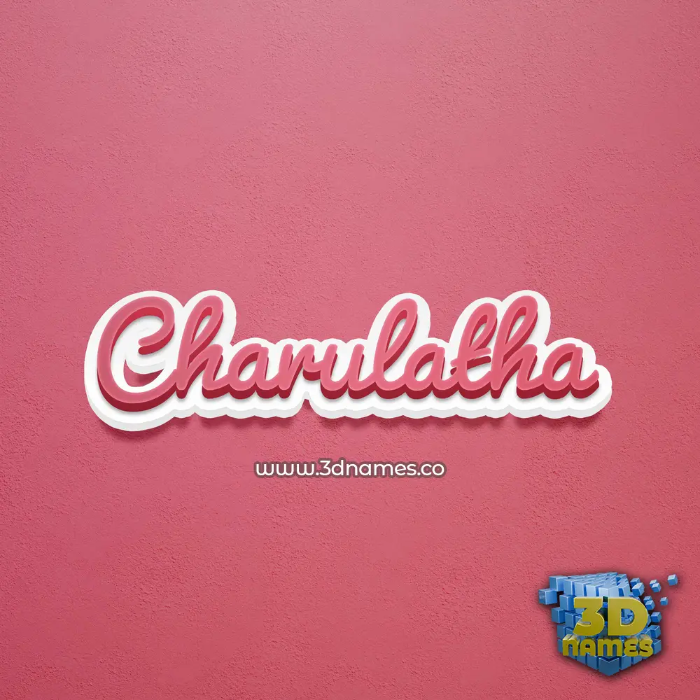 charulatha in Red Scribble style - 3D name wallpaper