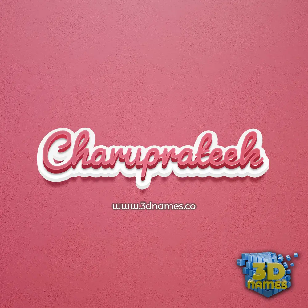 charuprateek in Red Scribble style - 3D name wallpaper
