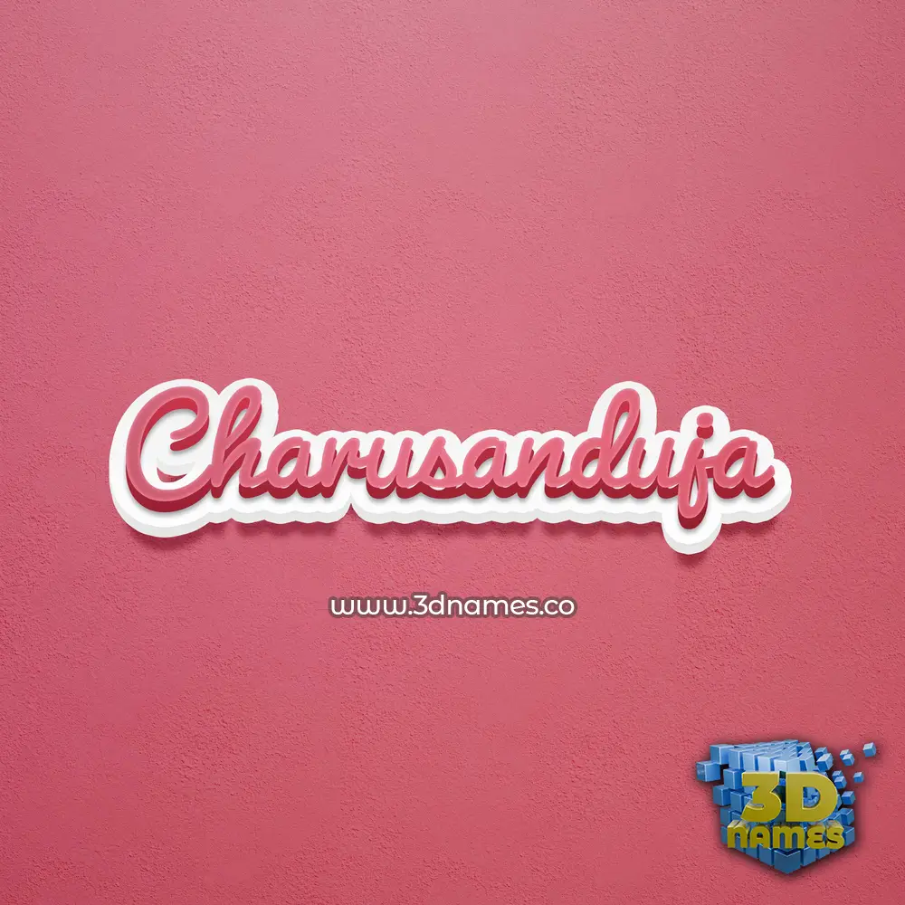 charusanduja in Red Scribble style - 3D name wallpaper