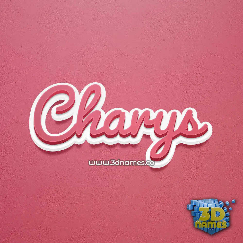 charys in Red Scribble style - 3D name wallpaper