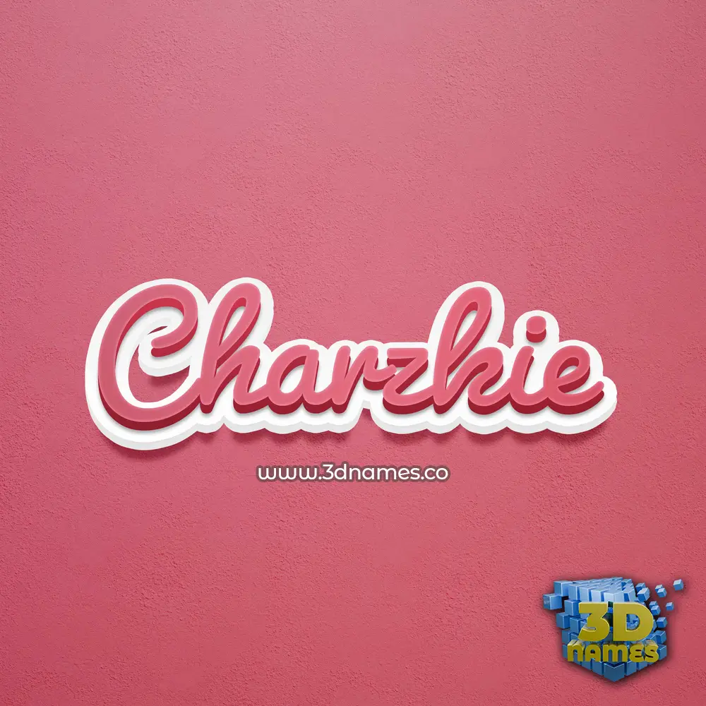 charzkie in Red Scribble style - 3D name wallpaper