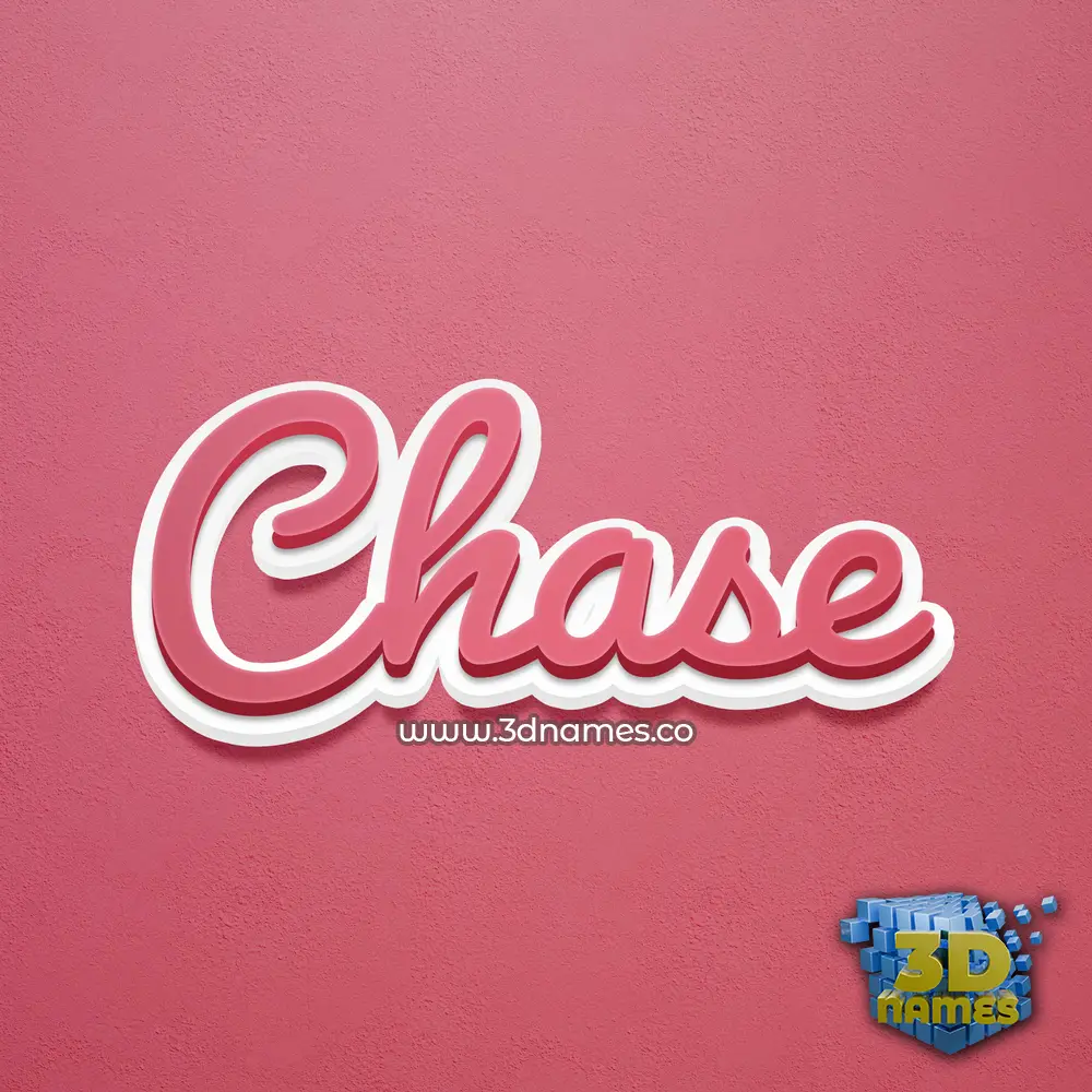 chase in Red Scribble style - 3D name wallpaper