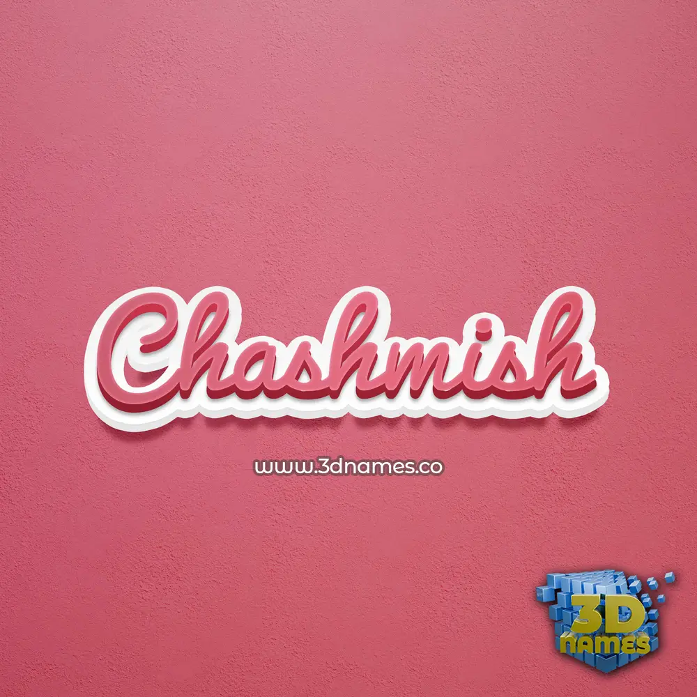 chashmish in Red Scribble style - 3D name wallpaper