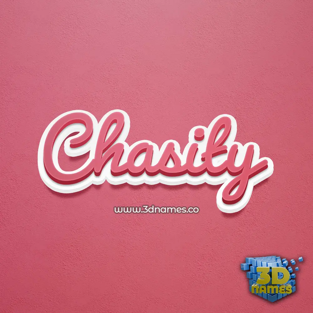 chasity in Red Scribble style - 3D name wallpaper