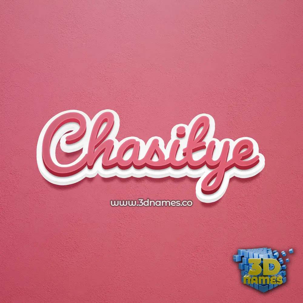 chasitye in Red Scribble style - 3D name wallpaper