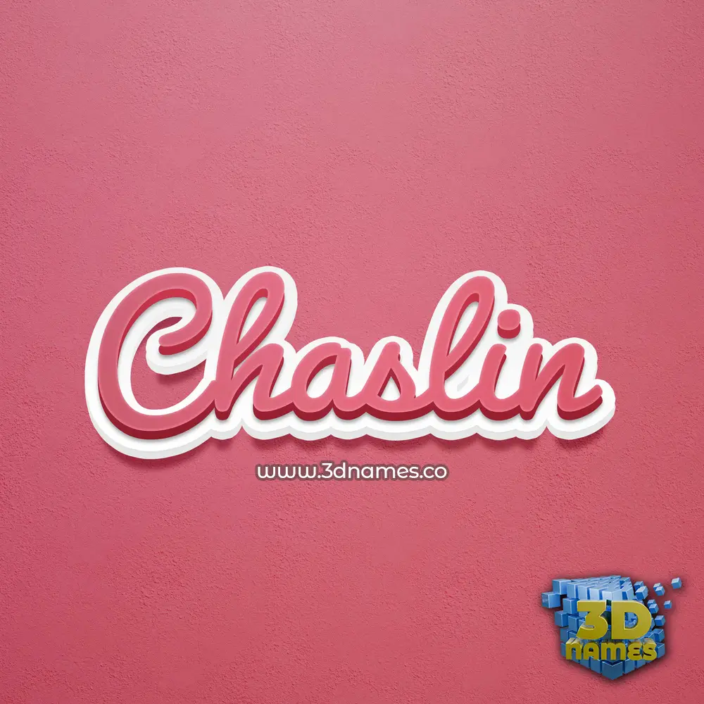 chaslin in Red Scribble style - 3D name wallpaper