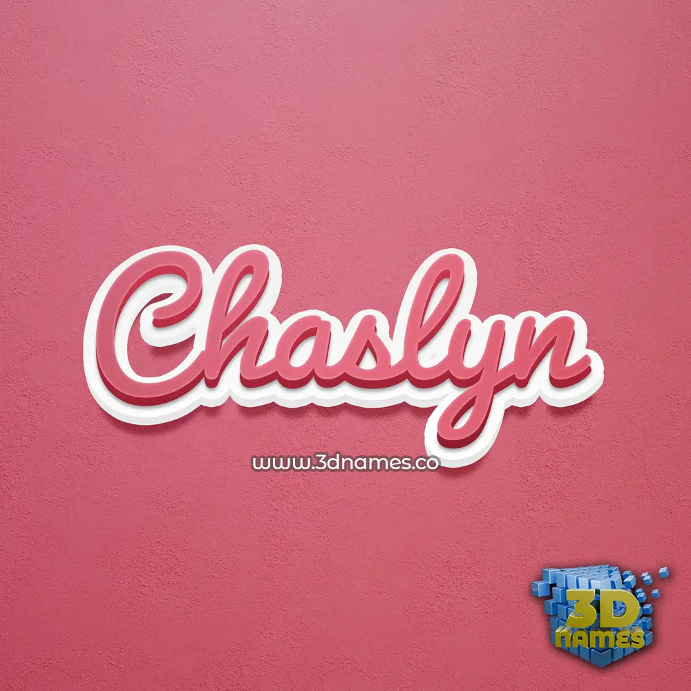 chaslyn in Red Scribble style - 3D name wallpaper