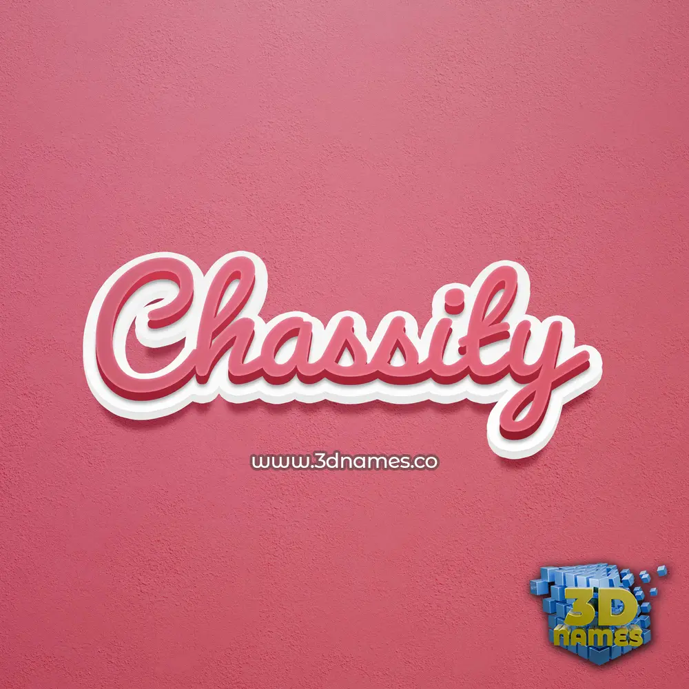 chassity in Red Scribble style - 3D name wallpaper