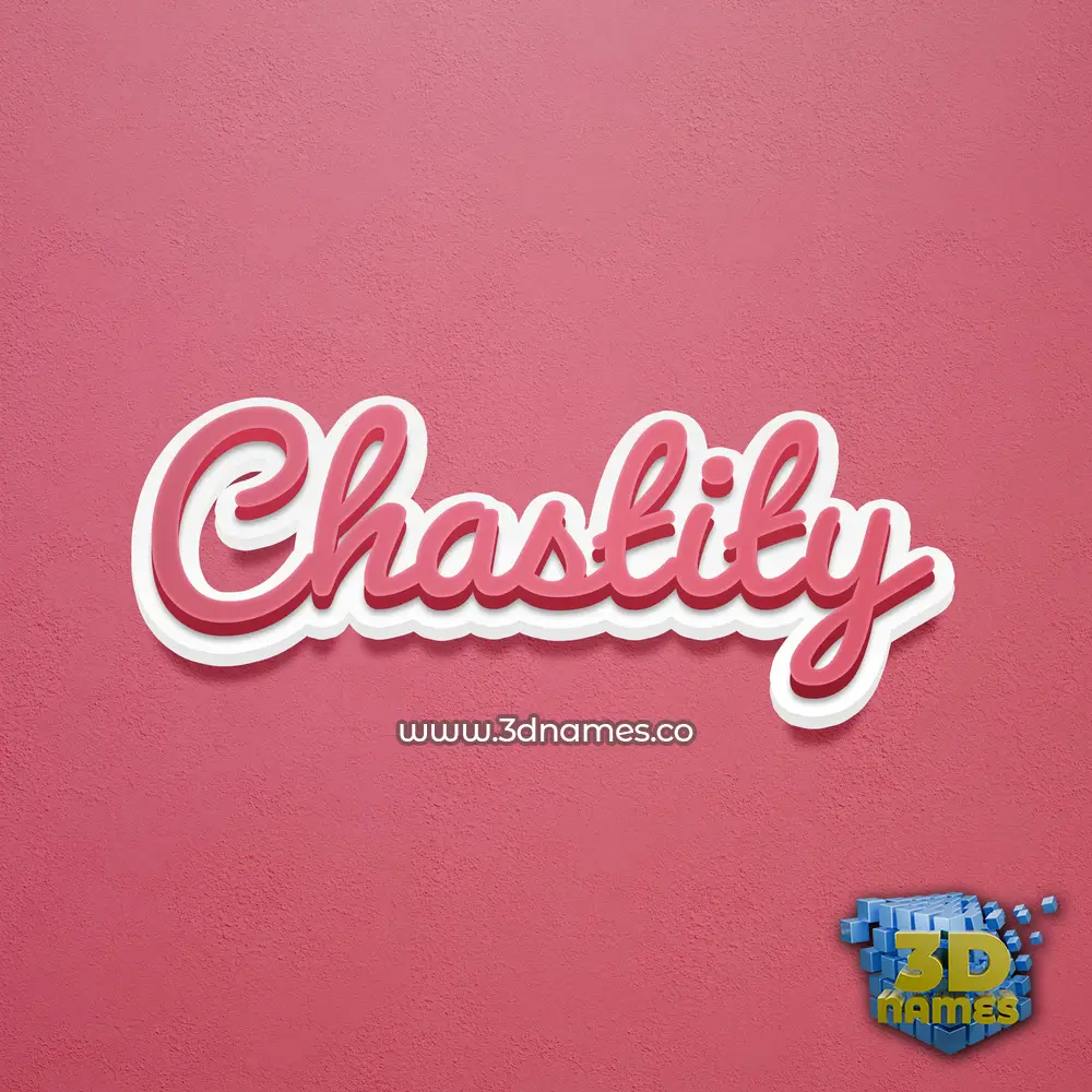 chastity in Red Scribble style - 3D name wallpaper
