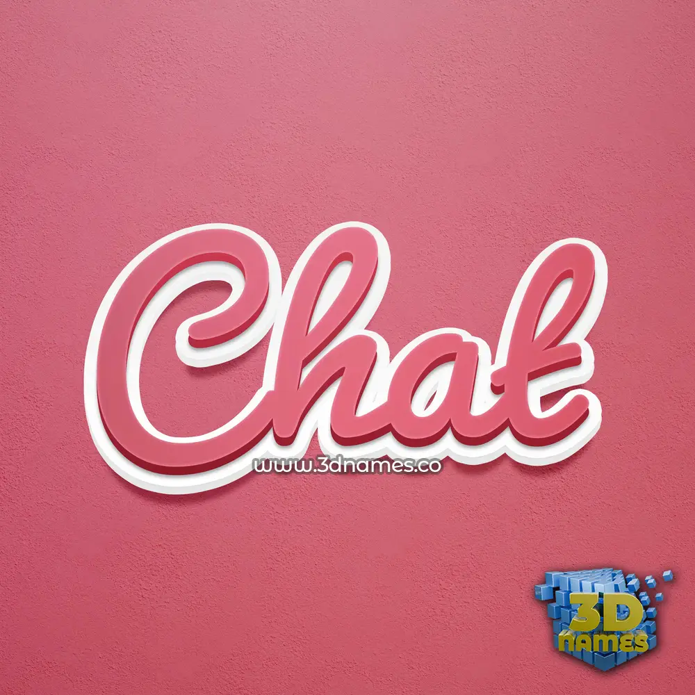 chat in Red Scribble style - 3D name wallpaper