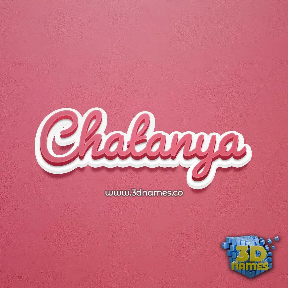 chatanya in Red Scribble style - 3D name wallpaper